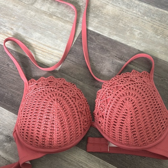 Shade & Shore Padded Bra Bikini Top Bohemian Crochet Boho Swimwear Swim - Picture 1 of 2